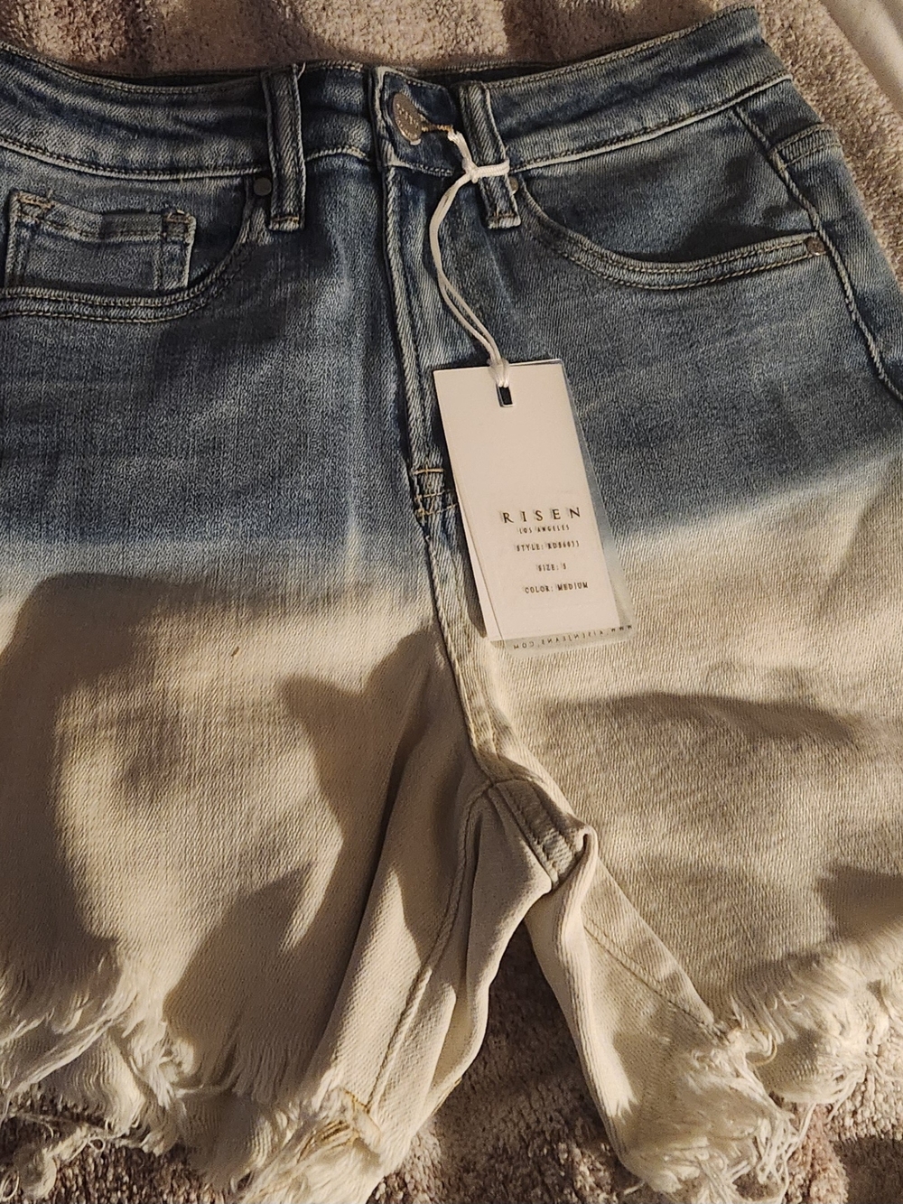 NWT RISEN Ombre Denim Cutoff Shorts